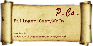 Pilinger Cserjén névjegykártya